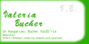 valeria bucher business card